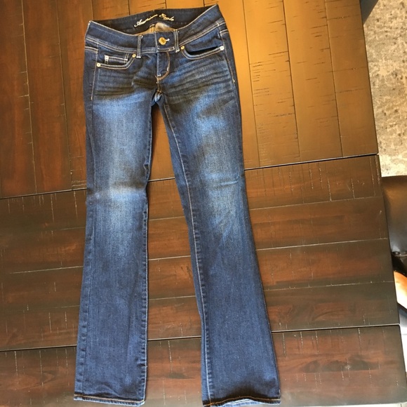 AE Stretch Dark Wash Slim Boot Jeans - Sz 0 - Picture 2 of 5